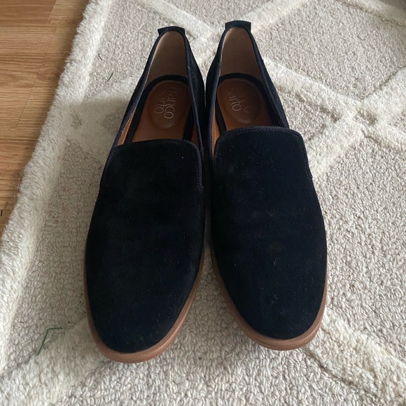 Franco Sarto Black Suede Slip on Shoes Loafers Size 9 - Picture 3 of 9